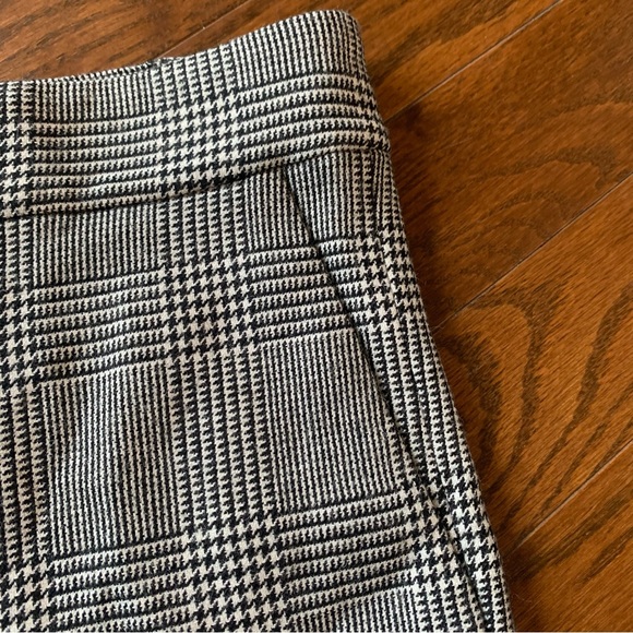 FRAME WOMEN'S BLACK WHITE HOUNDSTOOTH WOOL BLEND ANKLE TROUSERS PANTS - NWT - Picture 10 of 15